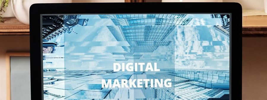 Digital marketing analytics on screen