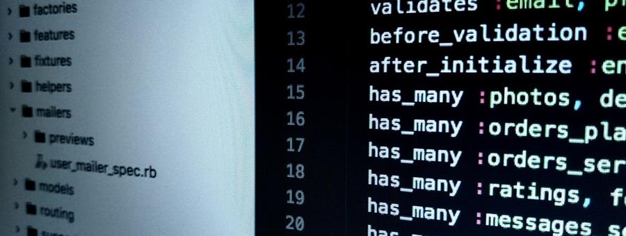 Full stack code on screen